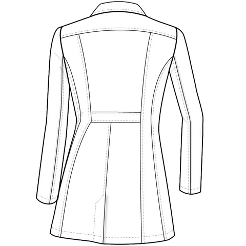 تيلرد امبير لابكوت متوسط الطول~Tailored Empire Mid Length Lab Coat