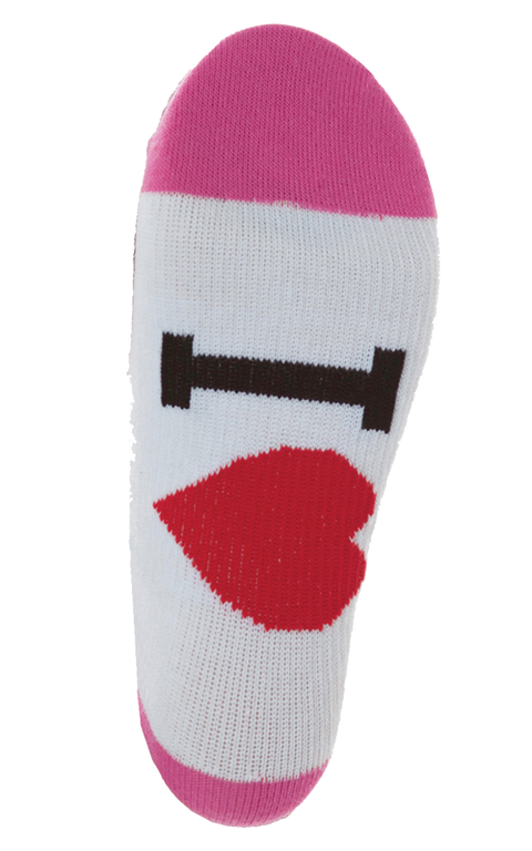 جوارب آي هارت نيرسينغ~I HEART NURSING COMPRESSION SOC PINK WHITE LOVE NURSING 1SZ