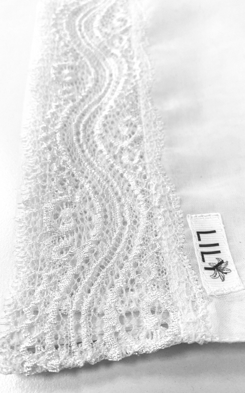 طرحة بوال  ياباني مع دانتيل~ Japanese Voile Lace Scarf 20